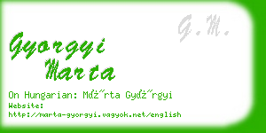 gyorgyi marta business card